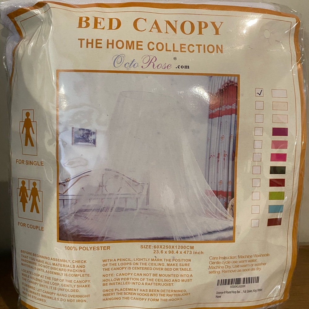 Bed canopy netting